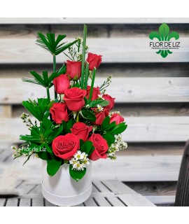 CAJA DECORADA LOVE ROSE